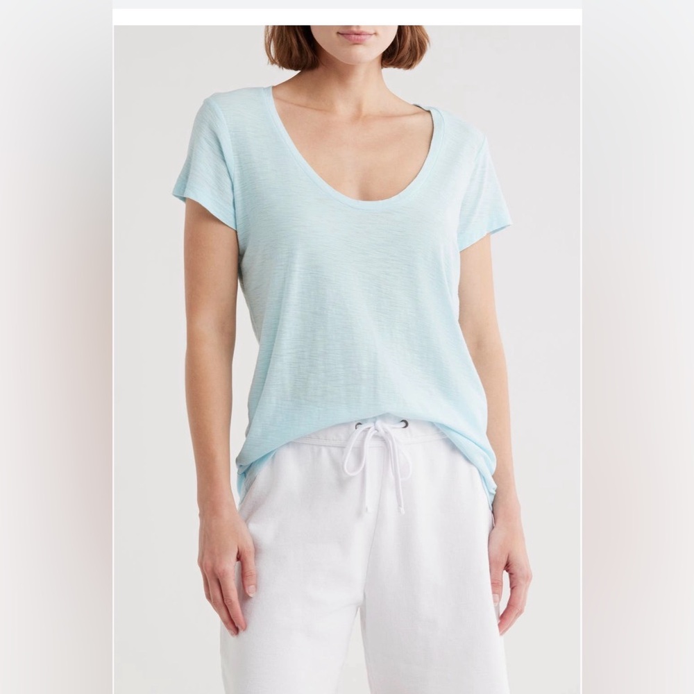 James Perse Aqua Tee Shirt size 1 (SMALL) & size 0 (XS) Aqua
